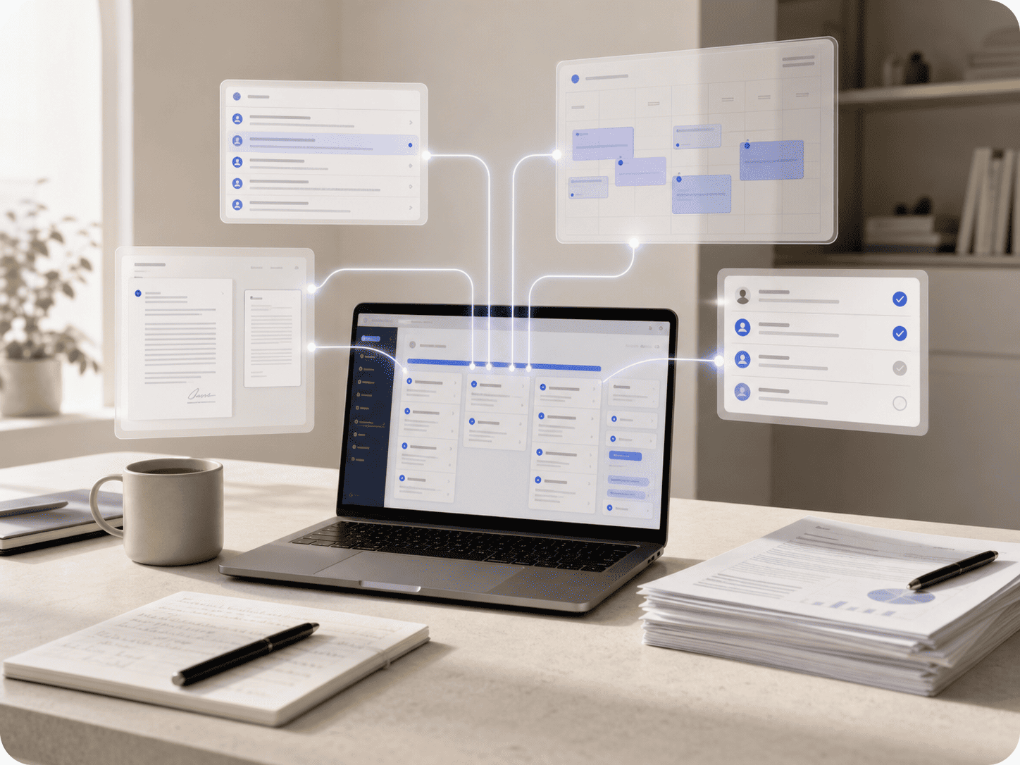 Recurring business work streams becoming one organized operating system